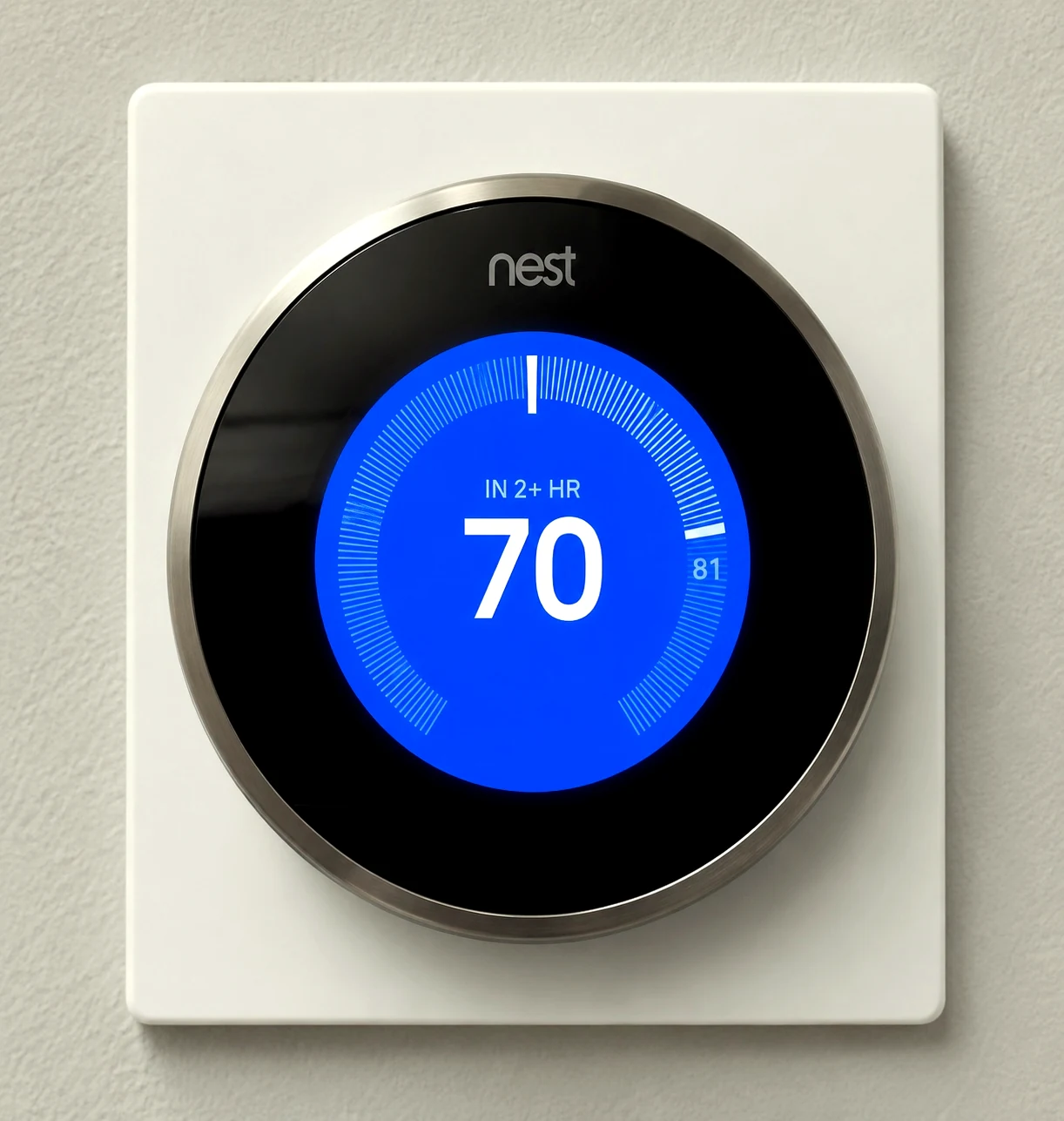 Professionally installed Nest smart thermostat for indoor comfort control