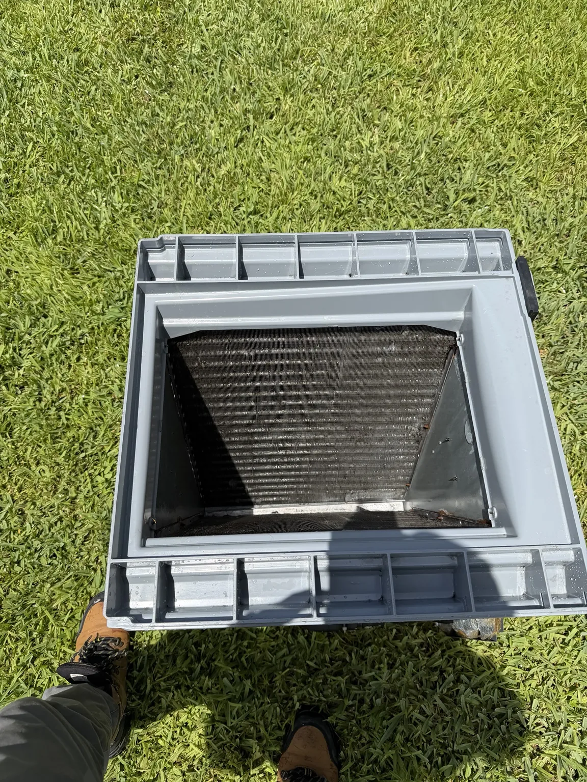 Vacuum pump used during HVAC installation